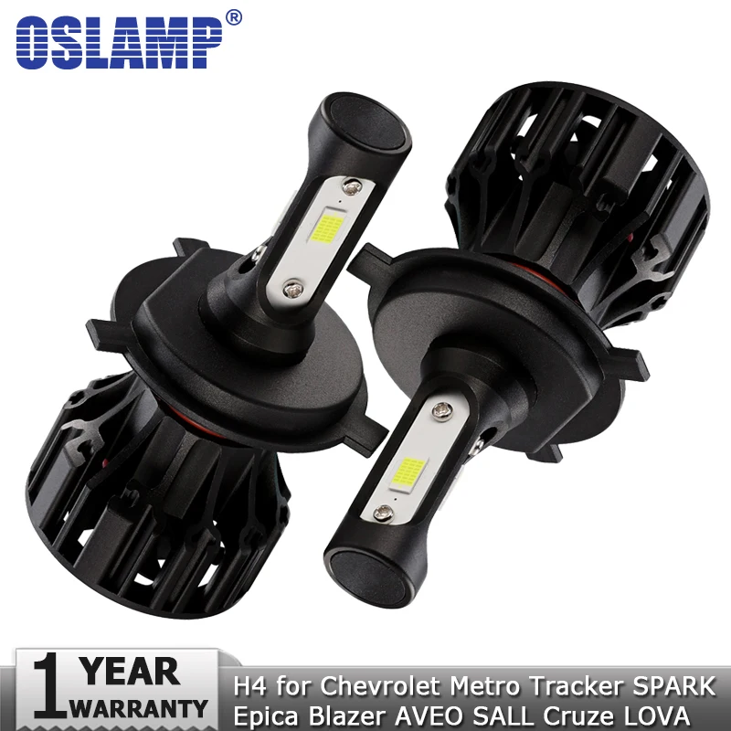 Oslamp H4 светодиодный фар автомобиля лампы Hi короче спереди и длиннее сзади) 12 В 8000lm