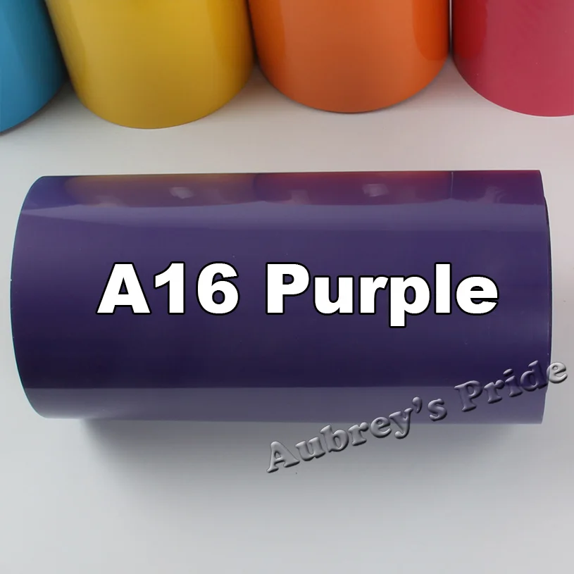 Purple A16 1 метр 1" x 40" 30 см x 100 см ПВХ теплопередача виниловая футболка ручной термель Утюг на HTV печатная термопресс машина - Цвет: Purple A16