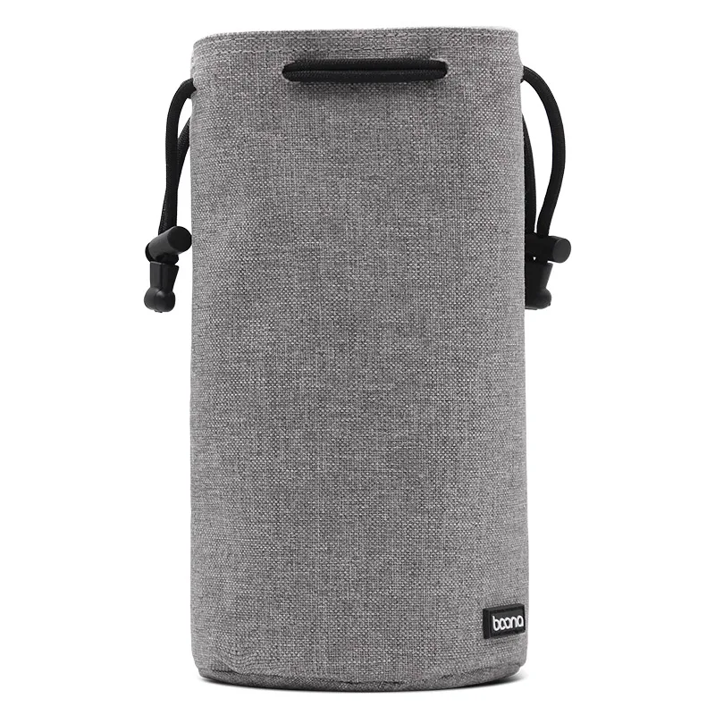 lens round gray L Boona водонепроницаемый бархатный защитный чехол для камеры и объектива чехол на шнурке для DSLR Nikon Canon sony Pentax чехол для камеры и объектива - Цвет: lens round gray L