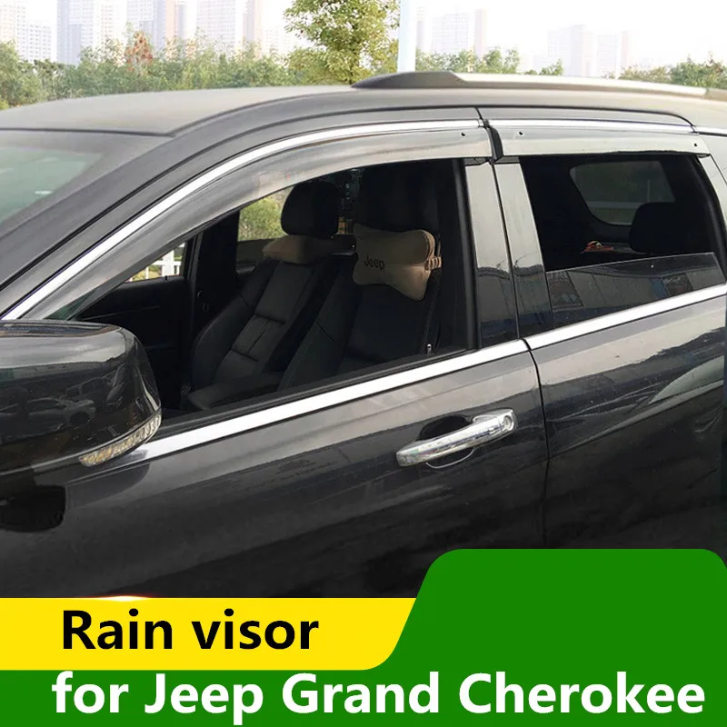 4 шт. для Jeep Grand Cherokee козырек от дождя 10 18 окошко яркая полоса аксессуары
