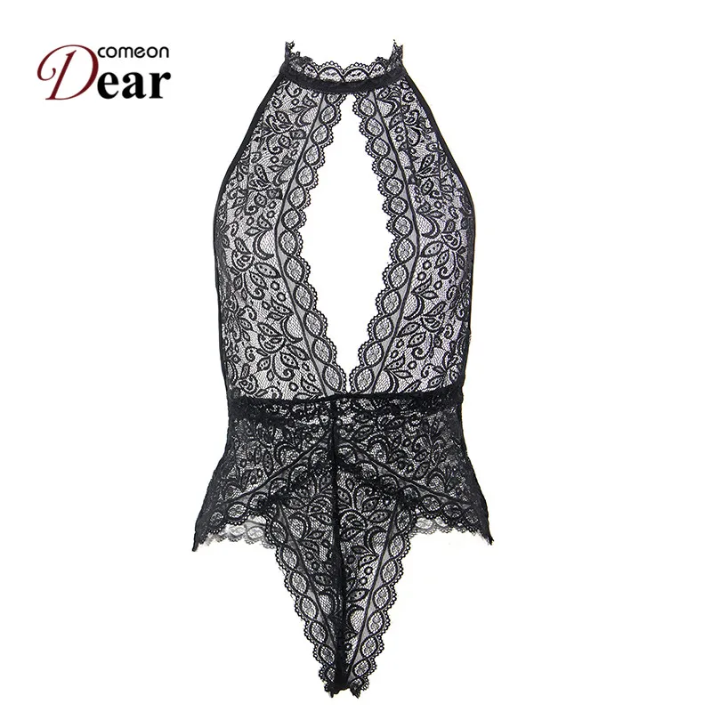 Comeondear Ropa Interior Femenina сексуальное эротическое Кружевное боди с открытой чашкой и