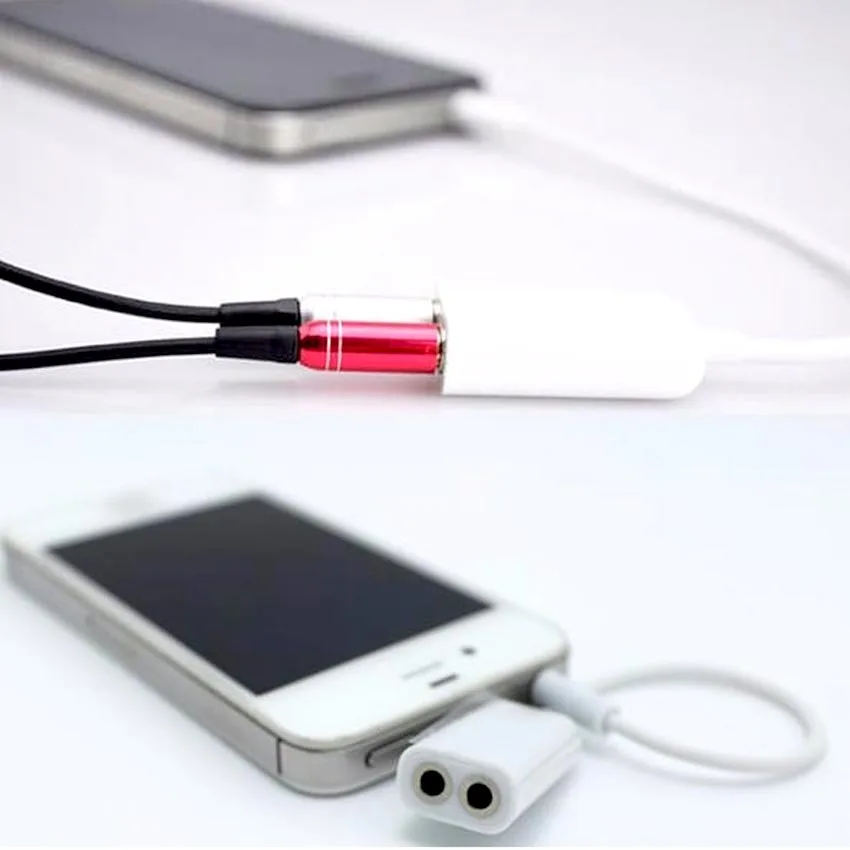 Аудиоадаптер Два в одном двойной разъем для наушников 3 5 мм аудио сплиттер