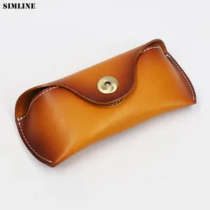 Чехол для очков из натуральной кожи, винтажный жесткий футляр для очков ручной работы, аксессуары для солнцезащитных очков, Роскошный футляр для очков для мужчин и женщин