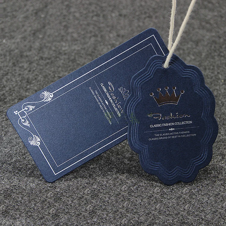 Пользовательские подвесные этикетки бумажная подвесная бирка с принтом одежды