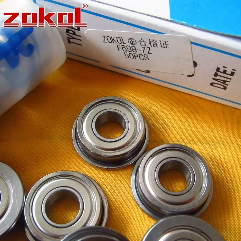 ZOKOL F698 ZZ подшипник F698ZZ фланцевый глубокий шаровой 8*19 (22) * 6 мм|bearing bearing|bearing groovebearing