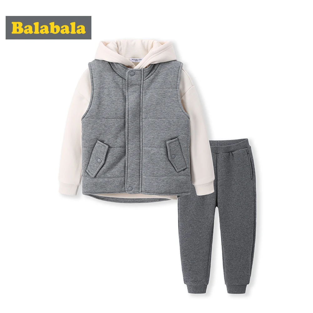 Balabala 2018 осенне-зимние модные толстовки для маленьких мальчиков комплект одежды