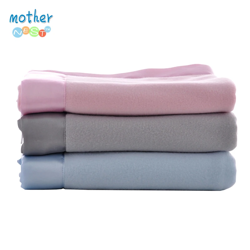 Mother Nest мягкие детские одеяла атласная отделка двухслойный флис ткань постельные принадлежности подарки для новорожденных мальчиков и девочек или родителей 29x39in