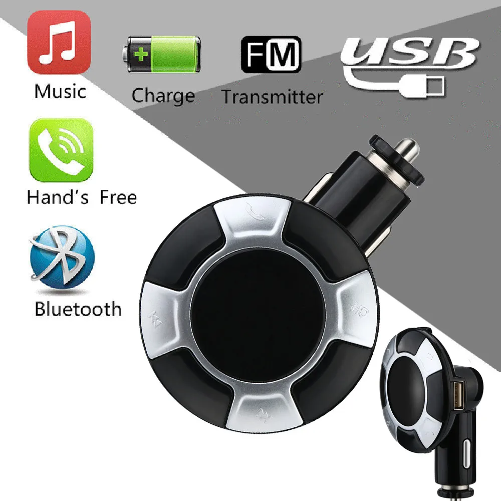 EPULA 5V/2.5A Wireless Hands-Free Q7 Dual USB Charge LED MP3 Bluetooth Car FM Transmitter With MIC | Электроника