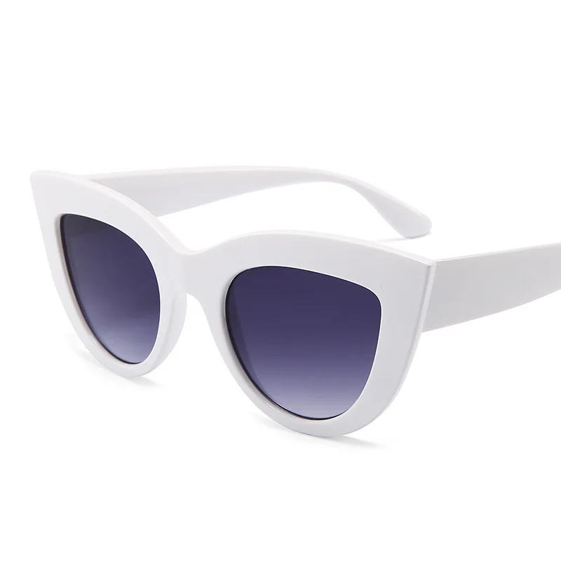 2019 New Cat Eye Women Sunglasses Tinted Color Lens Men Vintage Shaped Sun Glasses Female Eyewear Blue Brand Designer | Аксессуары для