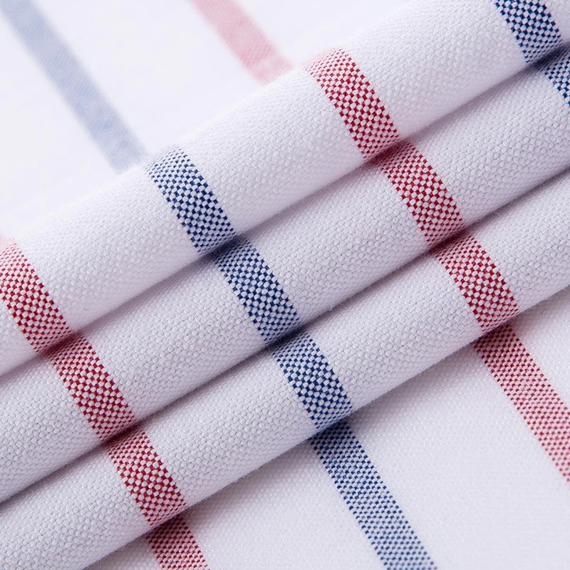 Мужская рубашка из ткани Оксфорд повседневная приталенная с длинным рукавом в
