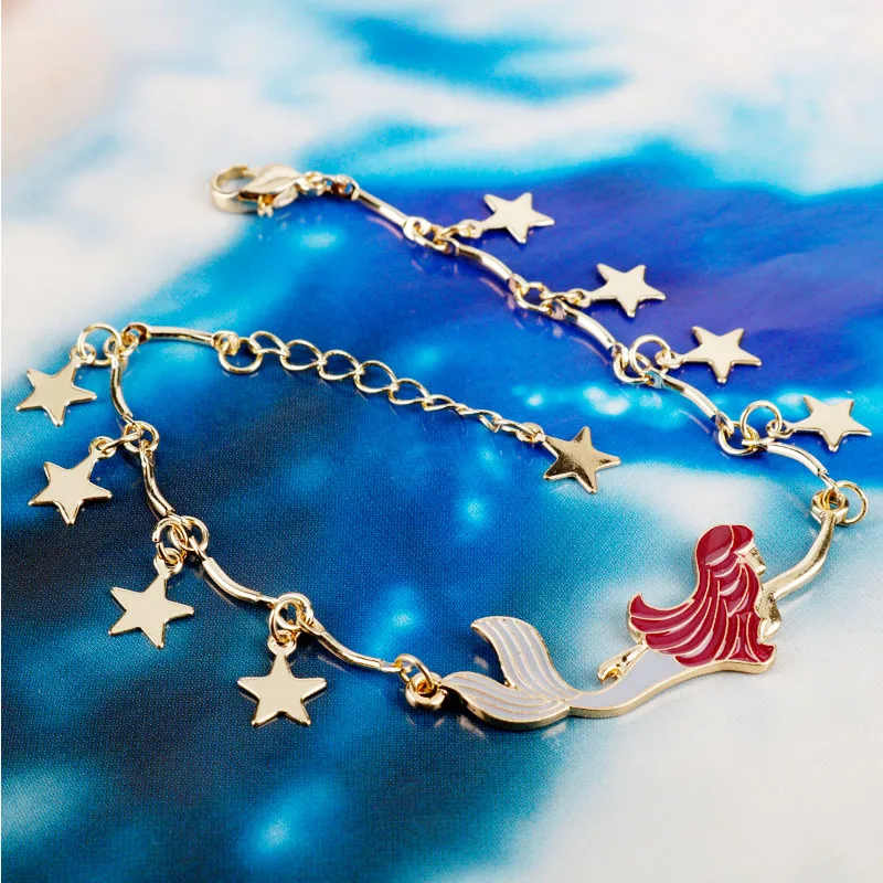 Очарование в богемном стиле браслеты из нержавеющей стали для женщин Звезда