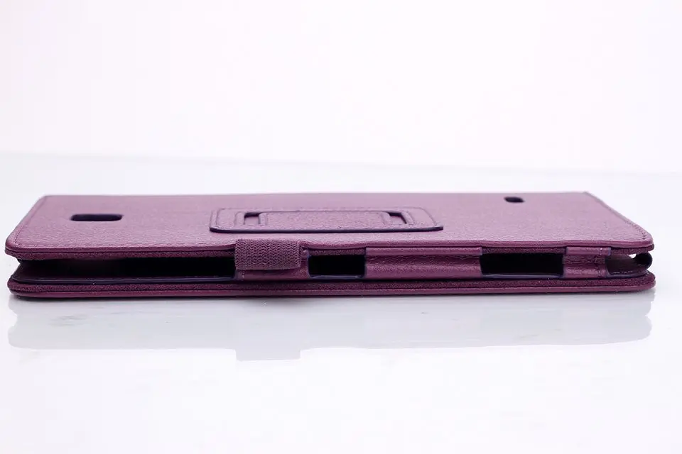 Ультратонкий 2 складной Чехол книжка из искусственной кожи личи для Samsung Galaxy Tab 4 7 0