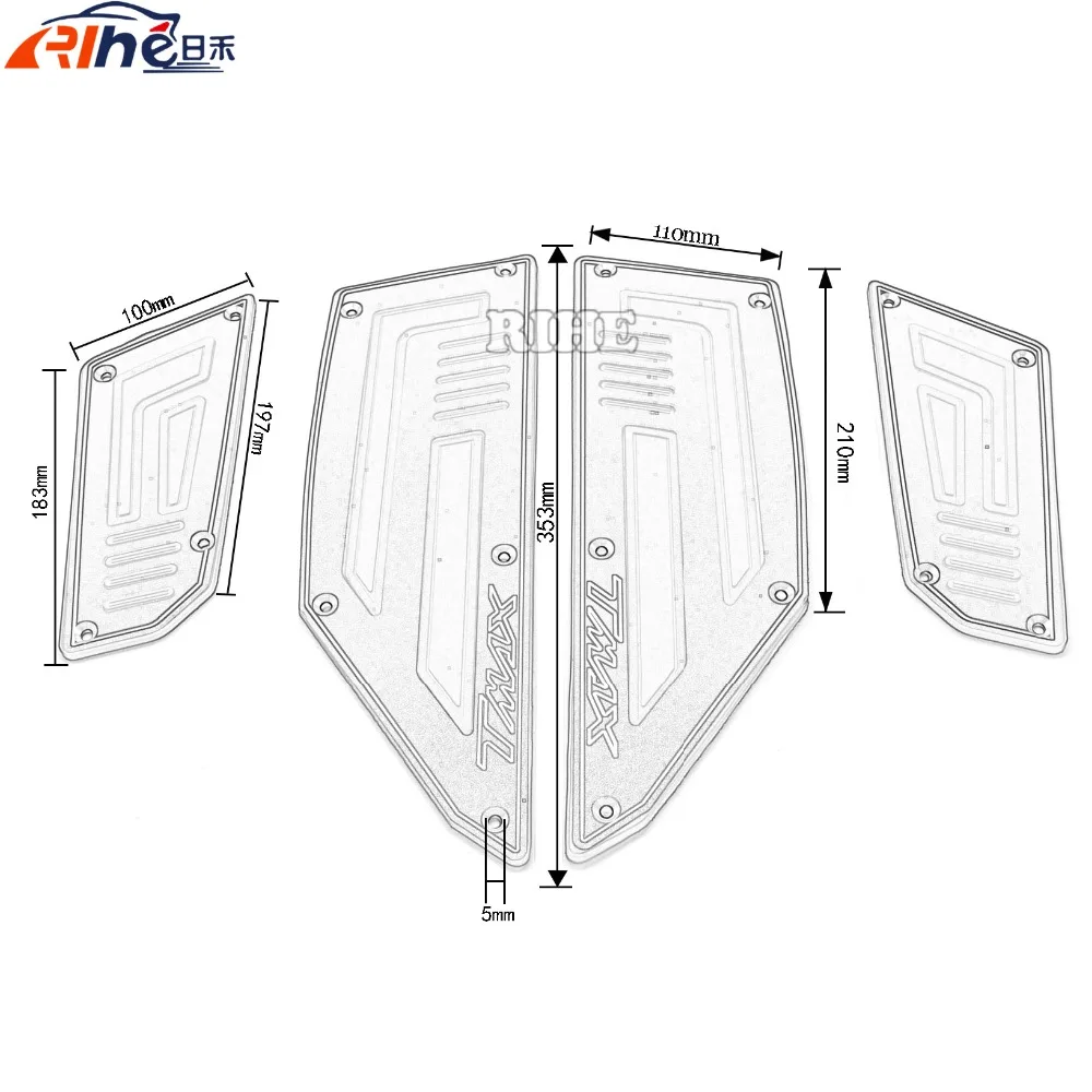 Передняя и задняя Подножки для мотоцикла YAMAHA TMAX530 2012 - 2016 CNC подножки TMAX 530 T-MAX |