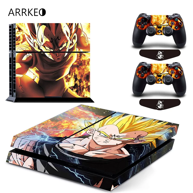 Виниловый чехол ARRKEO Dragon Ball Super Vegeta Защитная пленка для Sony PlayStation 4 консоль PS4 и 2