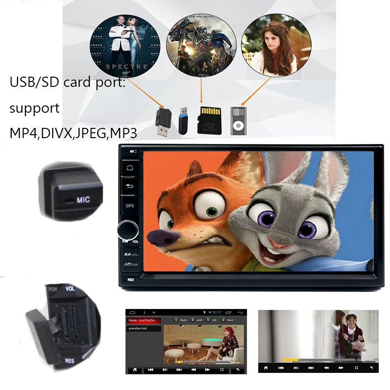 Android 7 1 Автомобильный gps плеер Радио Видео навигация автомобильный стерео dvd для