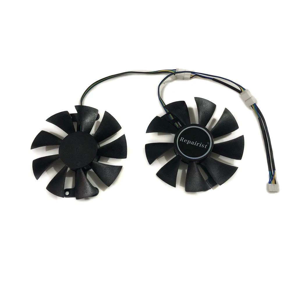 Repairist 2 шт./лот PowerColor красный дракон RX 580 графический процессор графика кулер VGA