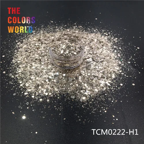 TCT-193 Шестигранная форма металлический обычный цвет лак для ногтей для дизайна ногтей DIY Украшение для тела макияж FacePainting Руководство DIY - Цвет: TCM0222-H1   50g