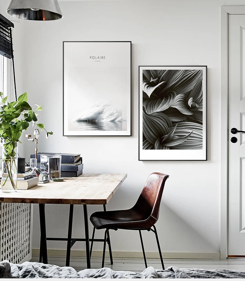 Простой Nordic черный и белый Iceberg холст картины плакаты и печати Decor Wall Art Pictures для гостиной спальня Studio