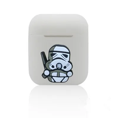 100 шт Мультяшные беспроводные Bluetooth наушники чехол для Apple AirPods силиконовый зарядный чехол для наушников s для iPhone 7 8 чехол