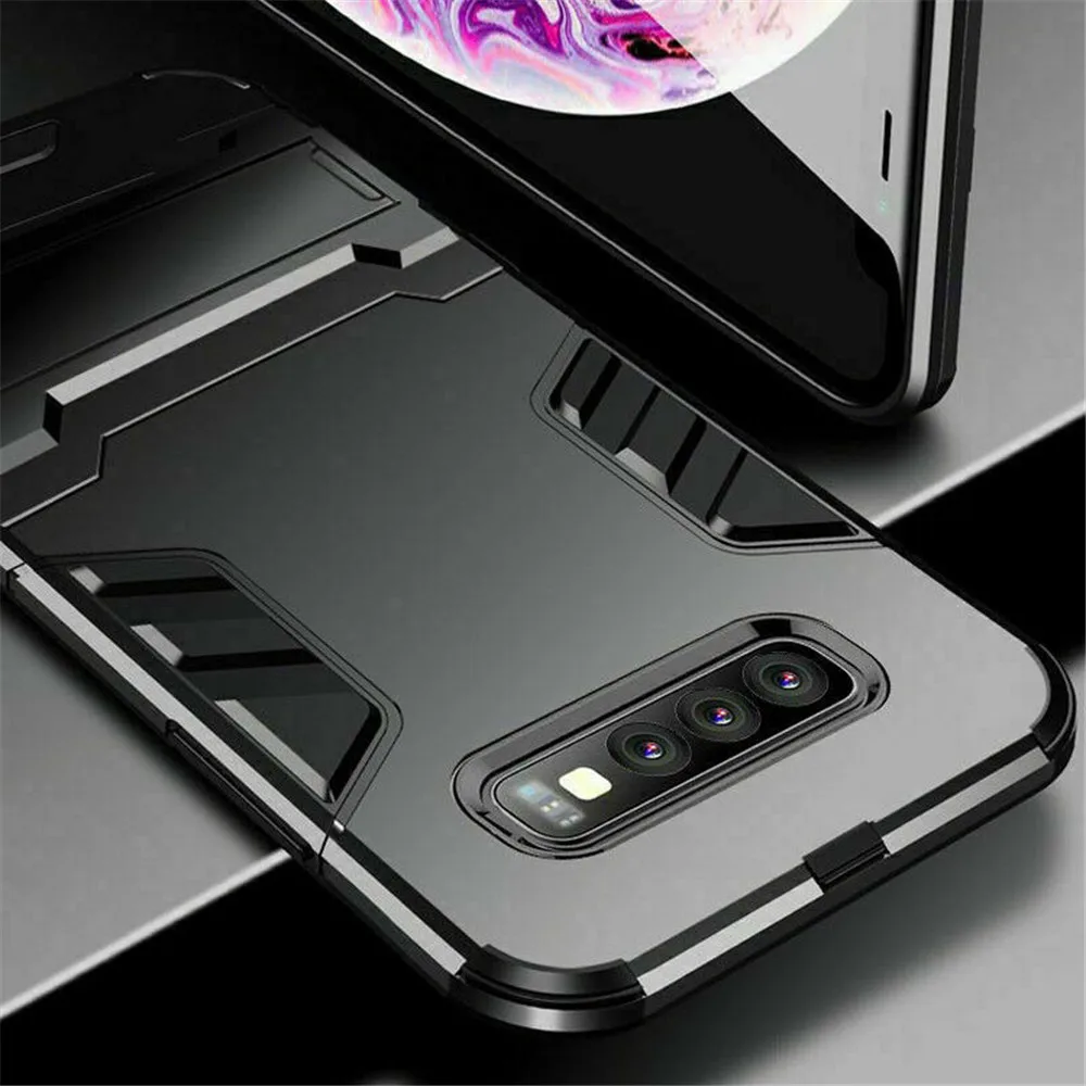 Противоударный защитный чехол для телефона Samsung Galaxy S10 Plus S10E S9 S8 с подставкой