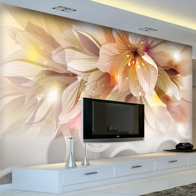 Настенная 3d абстрактная цветочная роспись для спальни домашний Настенный декор