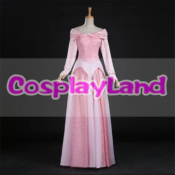 Спящая Красавица Принцесса Аврора Косплей Костюм платье розовый Взрослый