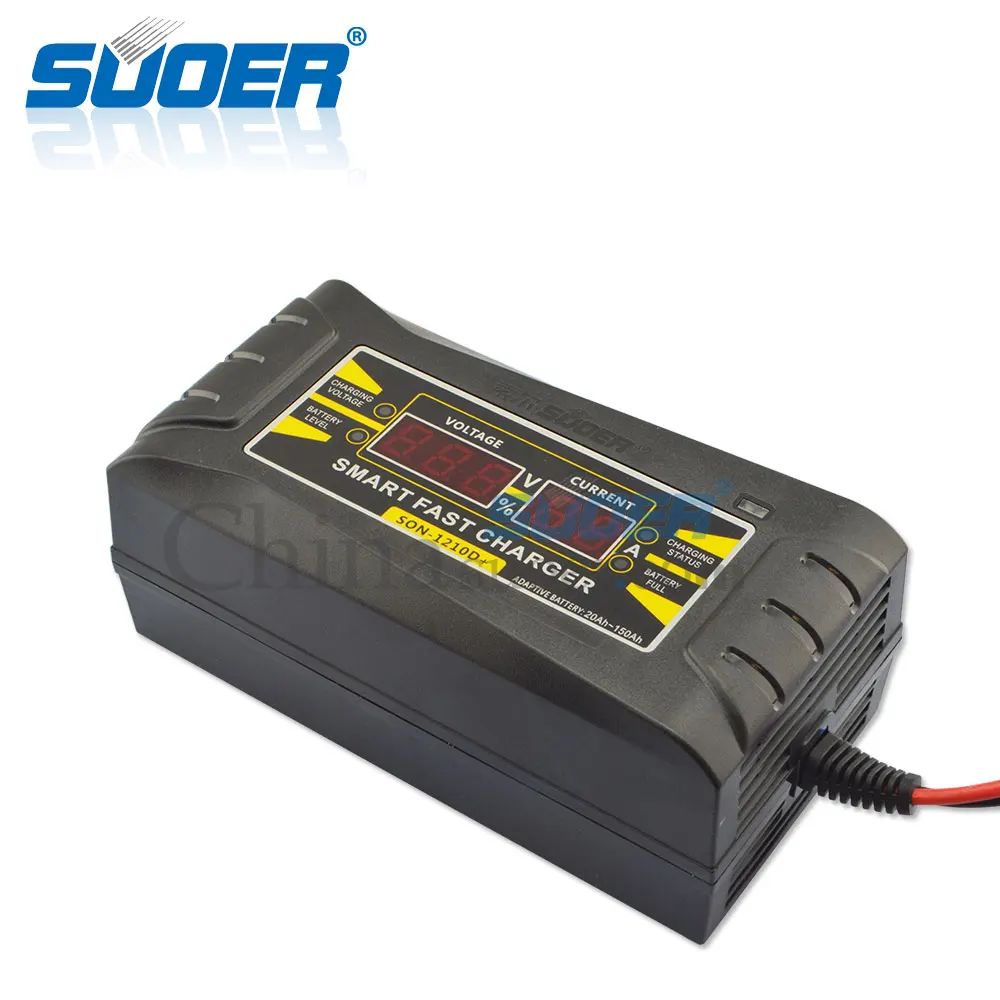Suoer【гелевая Зарядка батареи 】 дизайн зарядное устройство 12v автомобильное зарядное устройство(SON-1210D