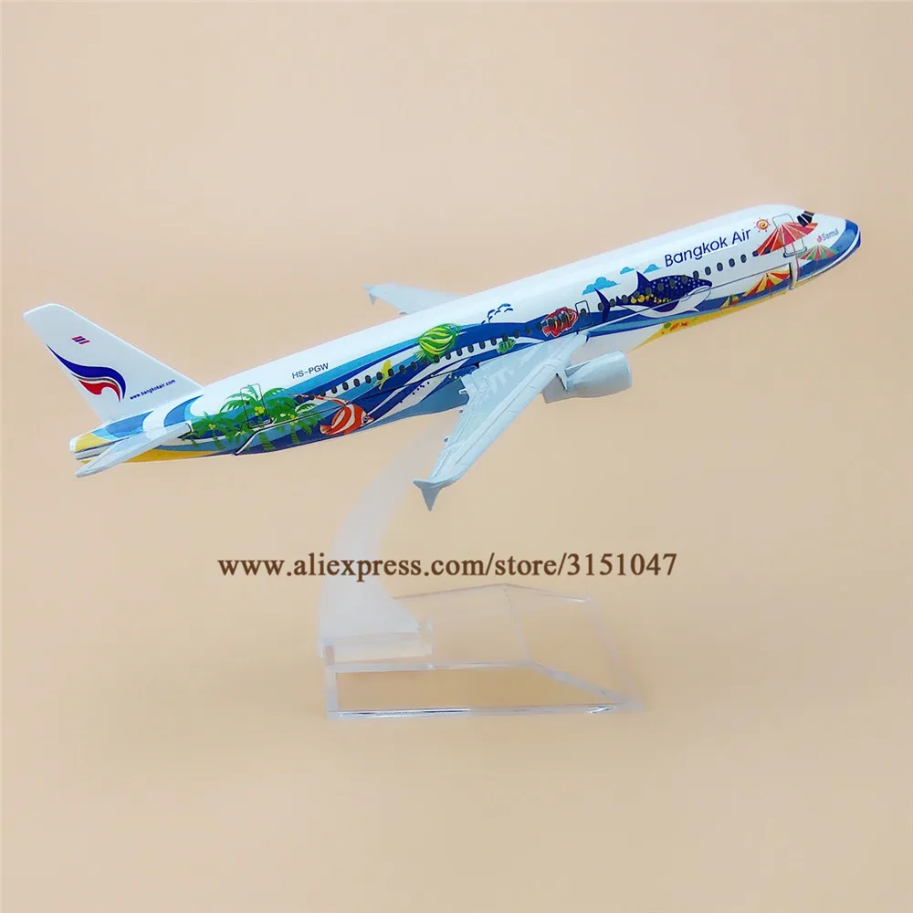 Тайские авиалинии Air Airbus 320 A320 Airways модель самолета с подставкой 16 см сплав Металл