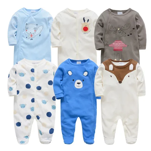 818486394044 6 шт./партия детские комбинезоны; богемный комплект, roupa de bebes кукла трансфер до Одежда для новорожденных мальчиков и девочек Летняя хлопковая футболка на возраст 3, 6, 9, 12 месяцев младенческой комбинезон Костюмы - Цвет: 818486394044