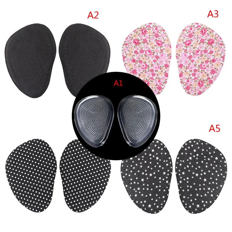 1Pair New Silicone Gel High Heels Forefoot Pads Flat Feet Orthotic Arch Support Non-Slip Pain Relief Shoes Insoles | Красота и