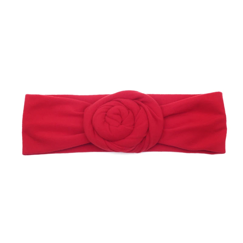 1 PC Fashion Headband Newborn Solid Cotton Handmade Rose Flower Turban Hairband Petty Girl Tie Knot Headbands For Babies | Детская
