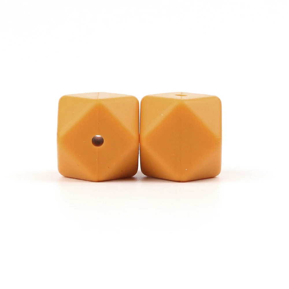 KAT039-53 BOBO. BOX 10 шт. шестигранные силиконовые бусины 14 мм пищевого качества Детские Прорезыватели без бисфенола DIY ожерелье цепочка для зубов Уход за зубами подарок - Цвет: KAT039-53