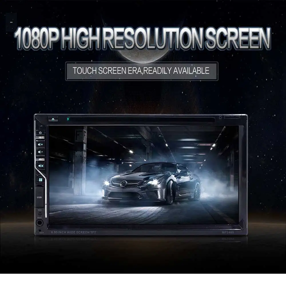 Радио 2Din 7 &quotHD плеер MP5 сенсорный экран цифровой дисплей Bluetooth Мультимедиа FM USB AUX