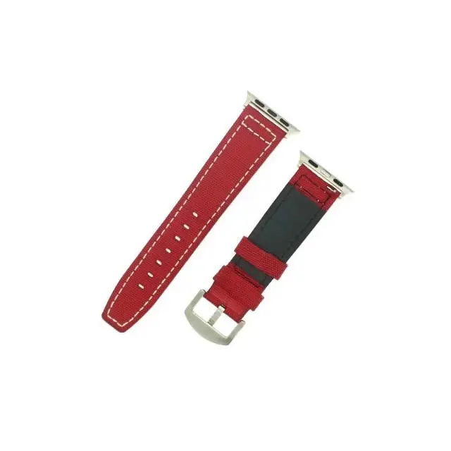 Ремешок для Apple Watch Series 4 аксессуары из холщовой и кожаной кожи 1 2 3 38 мм 42 мм|Ремешки