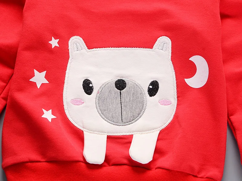 1 2 3 4 Year Boys Clothes Girls Clothing Set Long Sleeve Cartoon Shirt Pants Kids Spring Autumn Suits Casual Children Costume