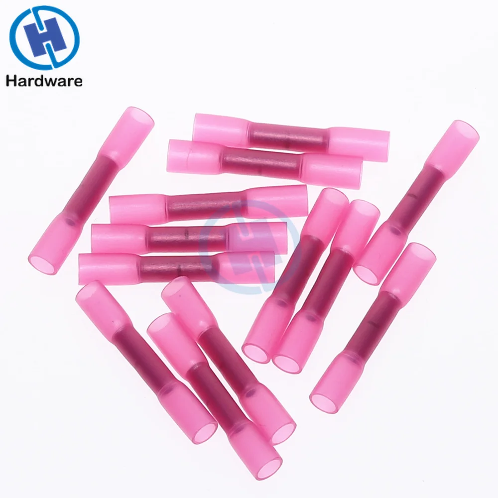 100Pcs Red 18-22 AWG Waterproof Heat Shrink Butt Connectors Electrical Wire Splice Cable Crimp Terminals BHT1.25 | Обустройство дома