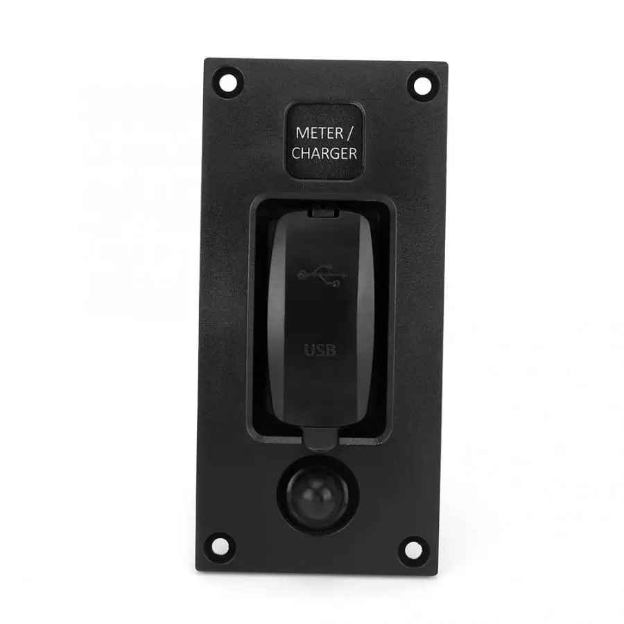 5V3.4A Waterproof Boat Marine RV Dual Port USB Charger Meter Panel Switch With Circuit Breaker | Автомобили и мотоциклы