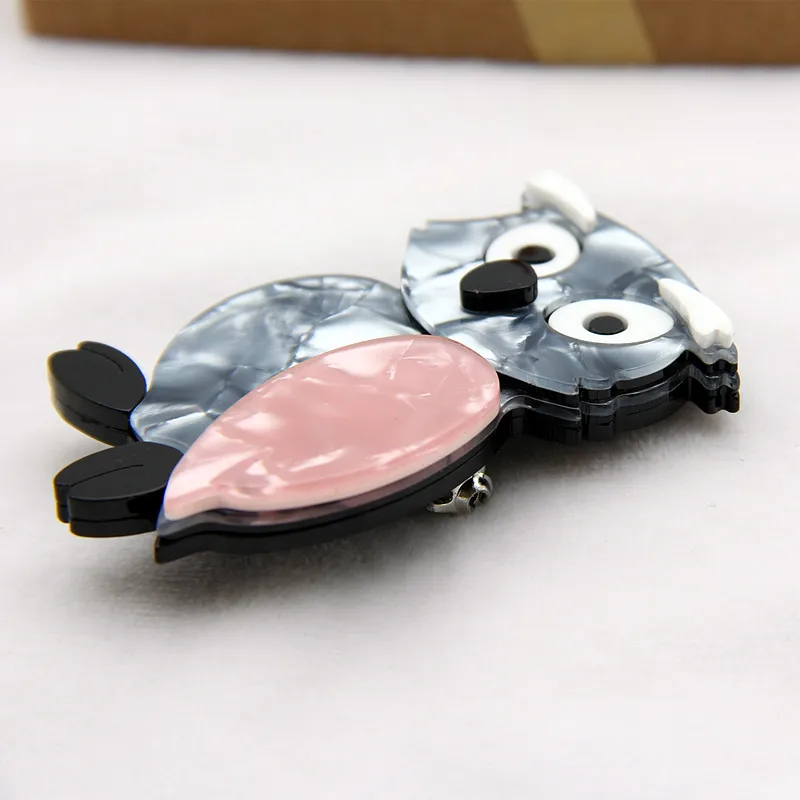 FishSheep Милая смола сова, броши для женщин ручной работы мода ацетатное волокно брошь с изображением птиц животных булавка акриловая брошь Бижутерия Подарки