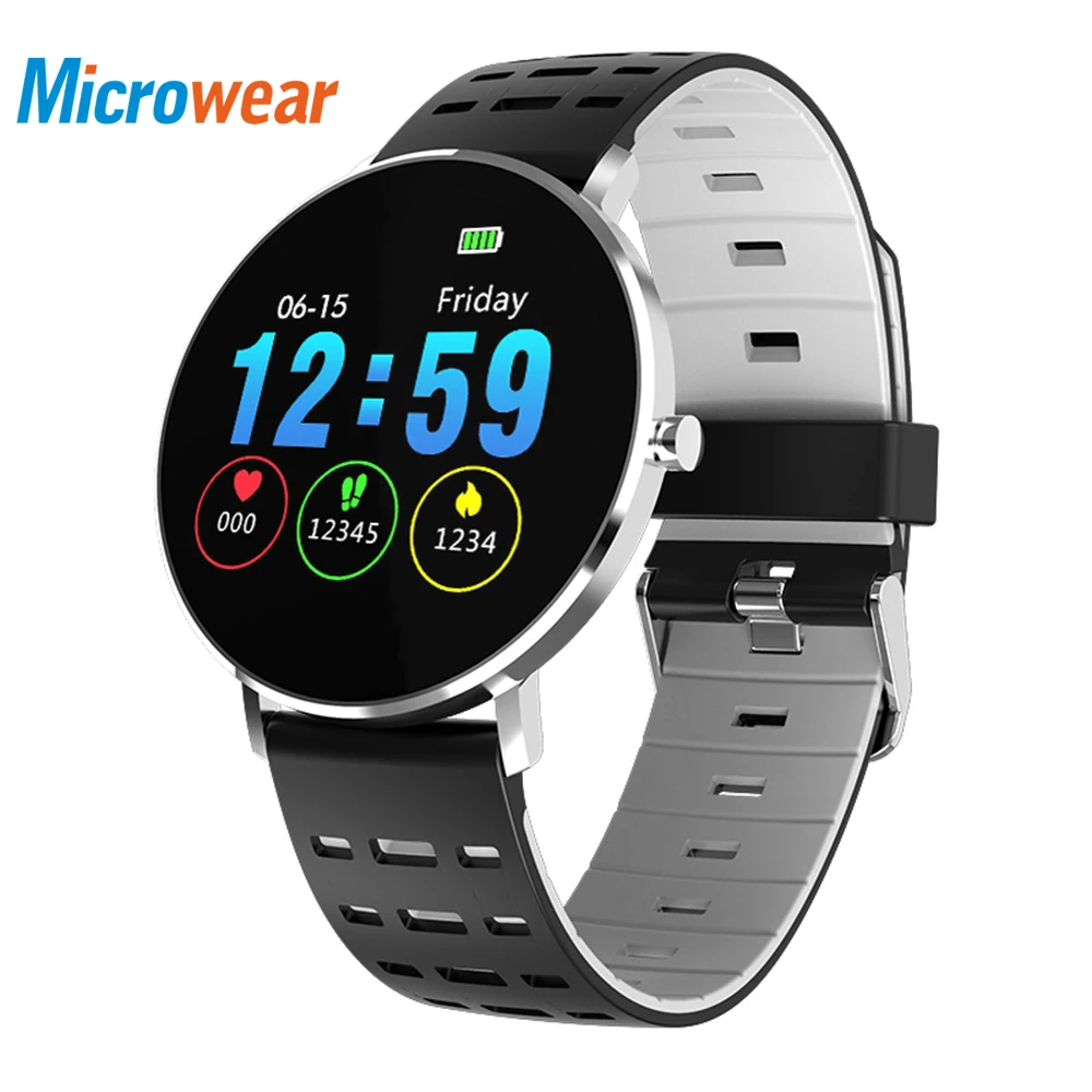 Microwear L6 Смарт часы фитнес браслет трекер монитор сердечного ритма IP68