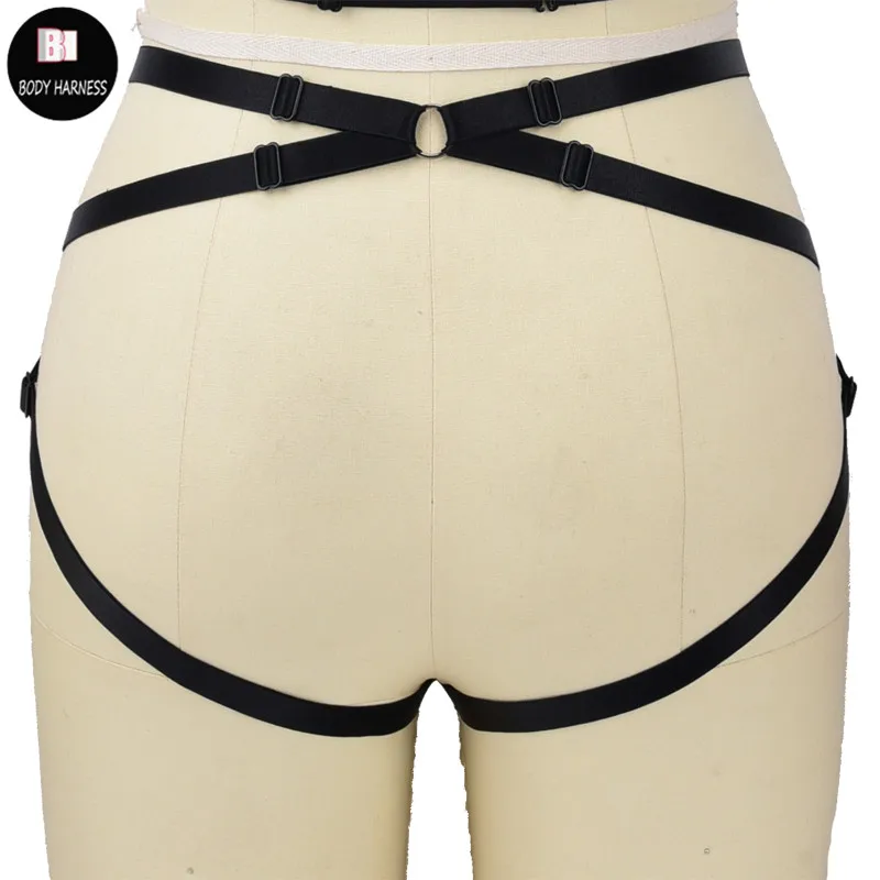 Укороченный топ черный бюстгальтер с открытой грудью упряжкой фетиш нижняя