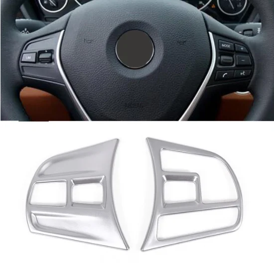 

ABS Матовый хром Рулевое колесо Кнопка Крышка Накладка для BMW 3 4 серии F30 F34 GT 2014-2017 интерьерные аксессуары