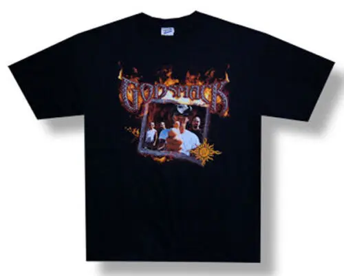 Godsmack-Group-Fire Photo-2006 тур-черная футболка