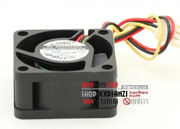 Оригинальный двойной шаровой вентилятор Taiwan ADDA AD0412UB-C56 4020 4cm 12V 0.14A | Компьютеры и
