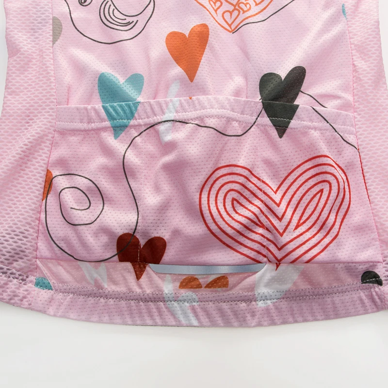 

Women Short Bicycle Cycling Sets Anti-sweat Heart-shaped Pattern 3D Padding Cushion Sport Jerseys Customized/Wholesale Service