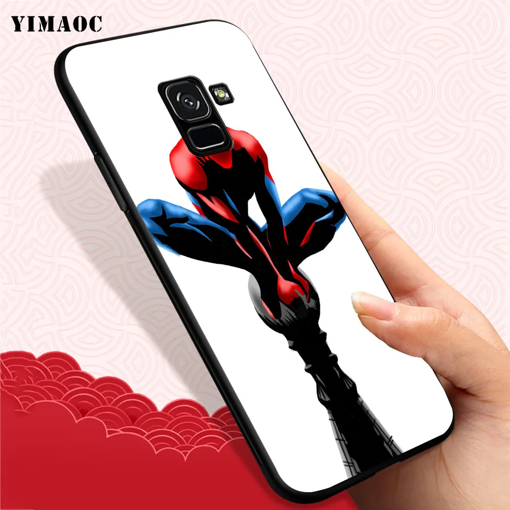 YIMAOC spiderman Soft Case for Samsung Galaxy A3 A5 A6 A7 A8 A9 Plus Note 8 9 A10 A30 A40 A50 A70 |