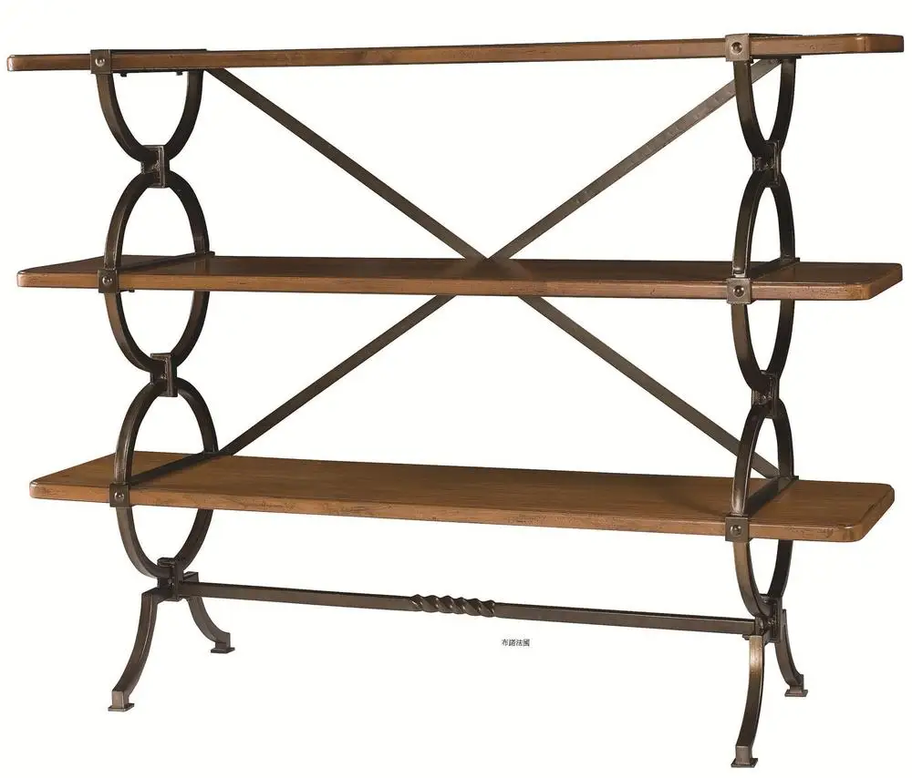 American country retro word shelf bookcase LOFT industrial iron living room display rack | Обустройство дома