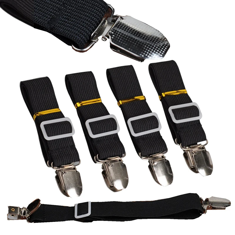 4 шт./компл. лист группы ремни регулируемые подтяжки простыня углу держатель