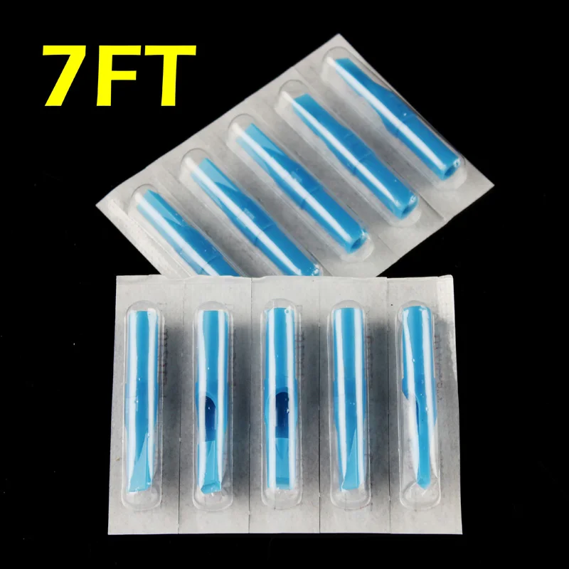 

OPHIR 50 шт плоский наконечник для татуировки флейта 7 футов синий # TA031(7F)-50x
