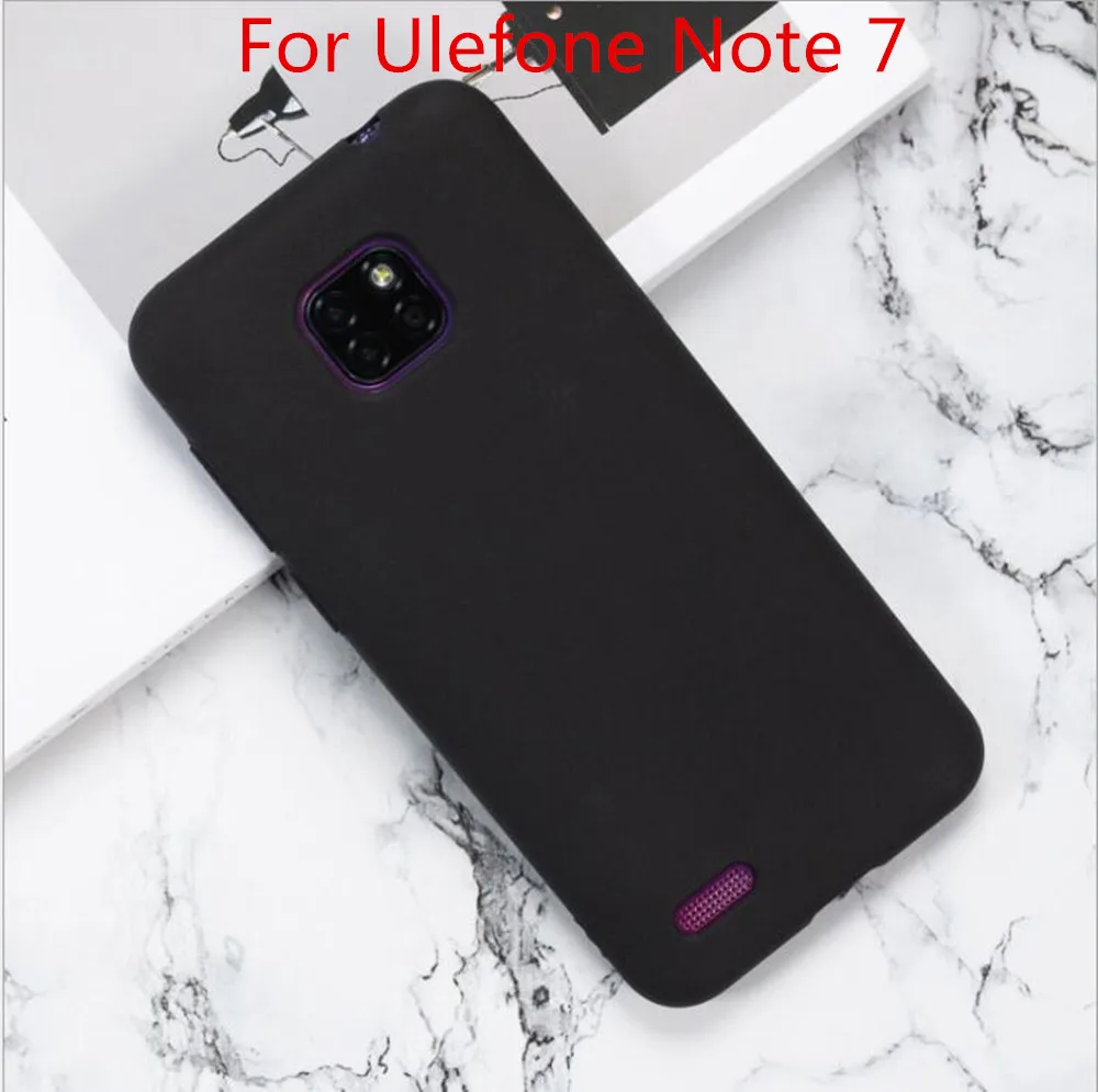 Black Для Ulefone Note 7 гелевый ТПУ тонкий мягкий анти Лыжный чехол задняя крышка для Ulefone Note 7 телефон резиновая силиконовая сумка Coque Fundas - Цвет: Black