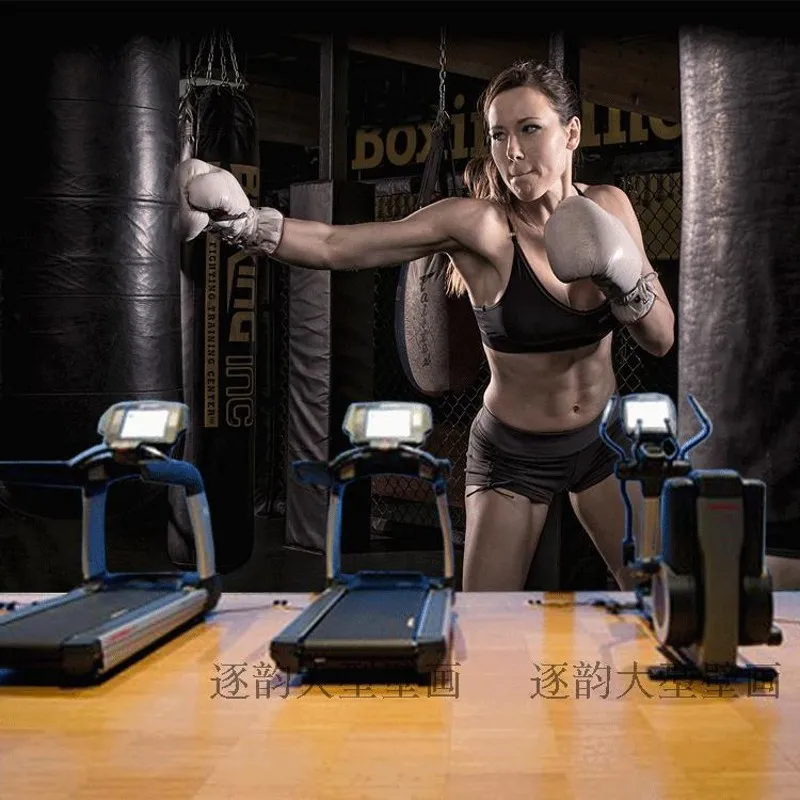 Большие фрески на заказ для спортзала Женская Фреска бокса тхэквондо фоновые